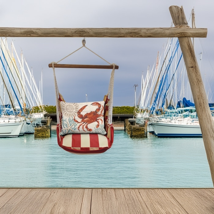 Swing Set 4 piece - Americana Stripe w/ Crab with Corals <br>(Item # sws-am-jap2502)