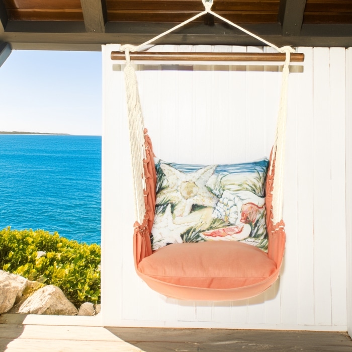 Swing Set 4 piece - Living Coral w/ Seashells <br>(Item # sws-lc-sw462)