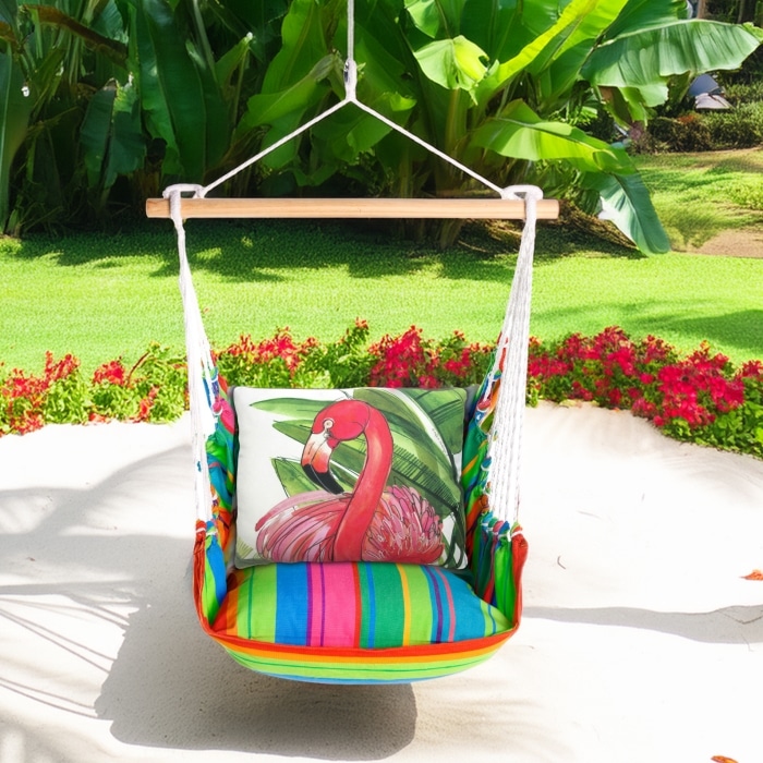Swing Set 4 piece - Le Jardin Nouveau w/ Flamingo Pink <br>(Item # sws-ljn-rr707)