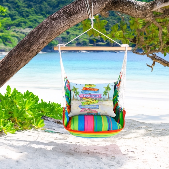 Swing Set 4 piece - Le Jardin Nouveau w/ Beach Signs <br>(Item # sws-ljn-sr2501)