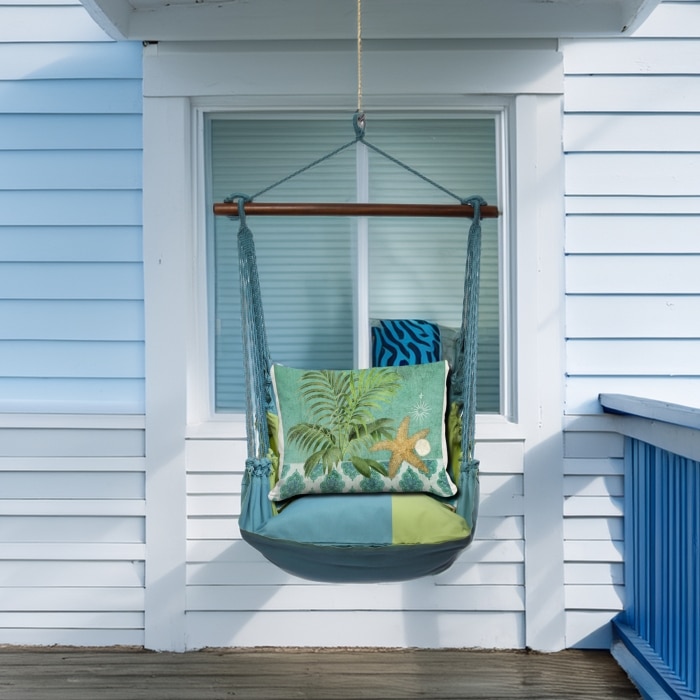 Swing Set 4 piece - Meadow Mist Stripe w/ Starfish and Palm <br>(Item # sws-mm-jm2504)