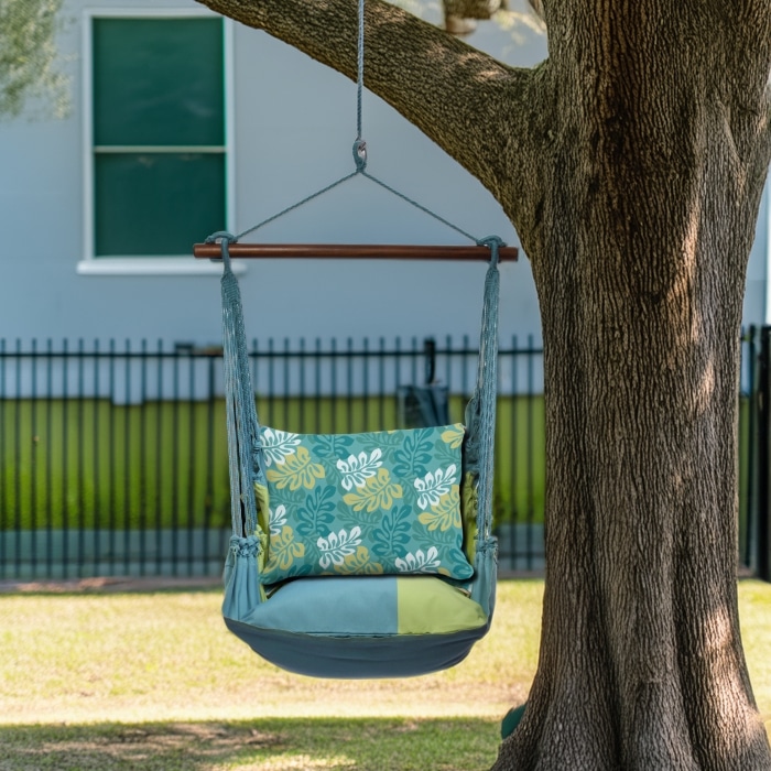 Swing Set 4 piece - Meadow Mist Stripe w/ Tropical Flow <br>(Item # sws-mm-jm2509)