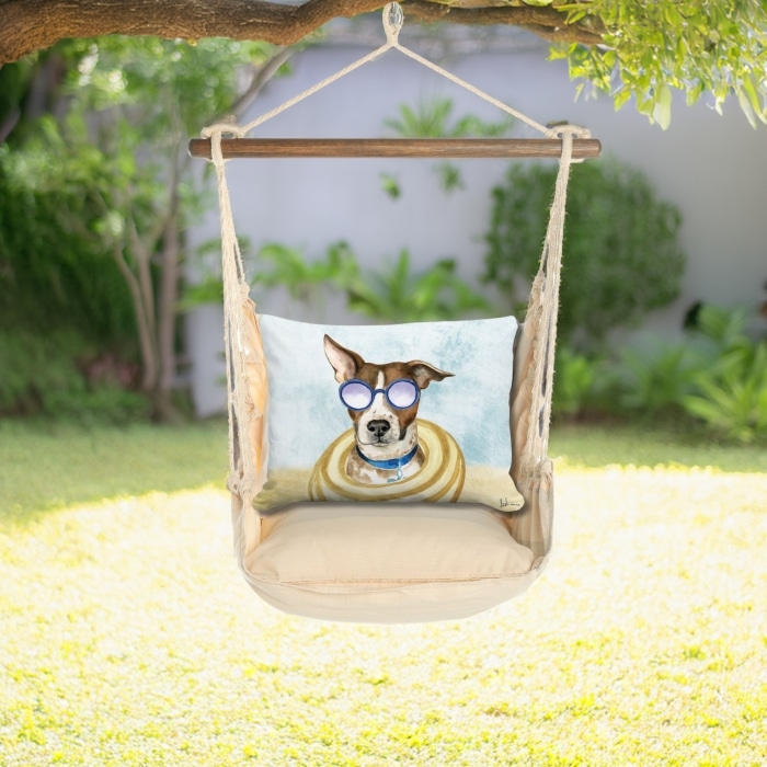 Swing Set 4 piece - Magnolia Stripe w/ Cool Dog <br>(Item # sws-ms-brd2504)