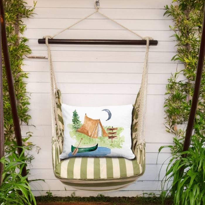 Swing Set 4 piece - Summer Palms Stripe w/ Summer Camp <br>(Item # sws-sp-pt2501)