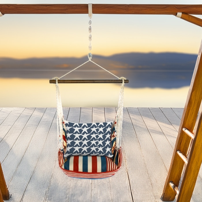 Swing Set 4 piece - Stars & Stripes w/ Flag Stars <br>(Item # sws-ss-jap2504)