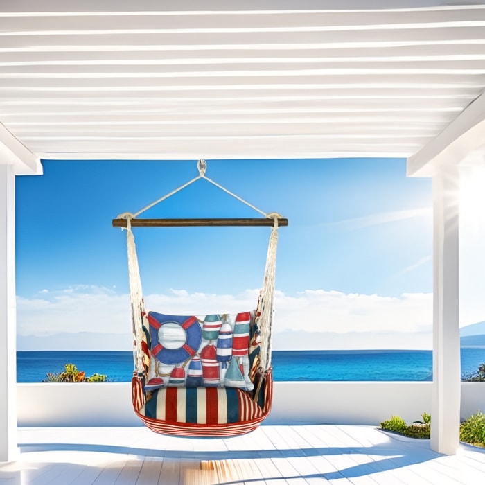 Swing Set 4 piece - Stars & Stripes w/ Red and Blue Buoys <br>(Item # sws-ss-sw2507)