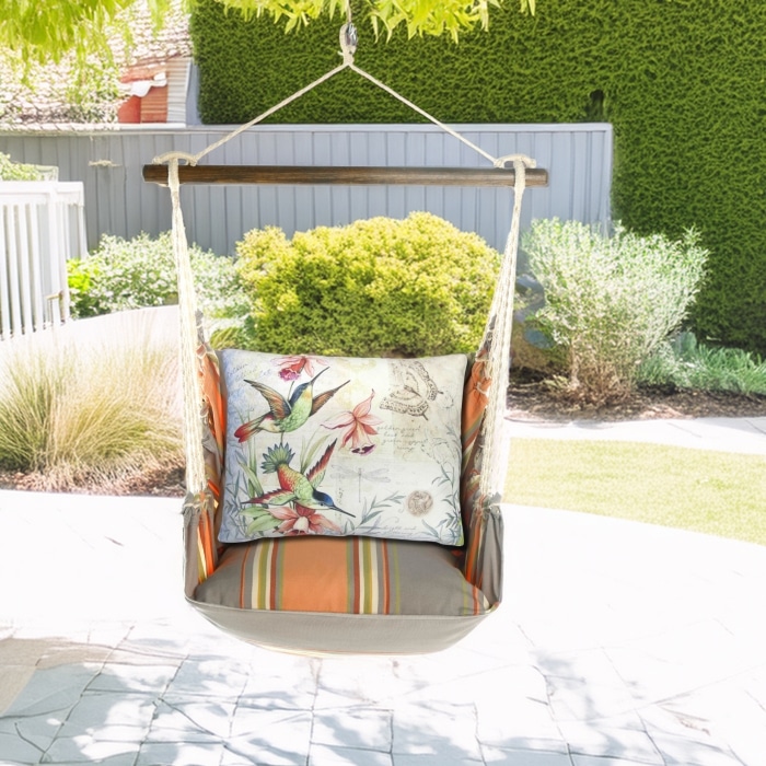 Swing Set 4 piece - Serene Sunset w/ Hummingbirds <br>(Item # sws-sun-sw901)