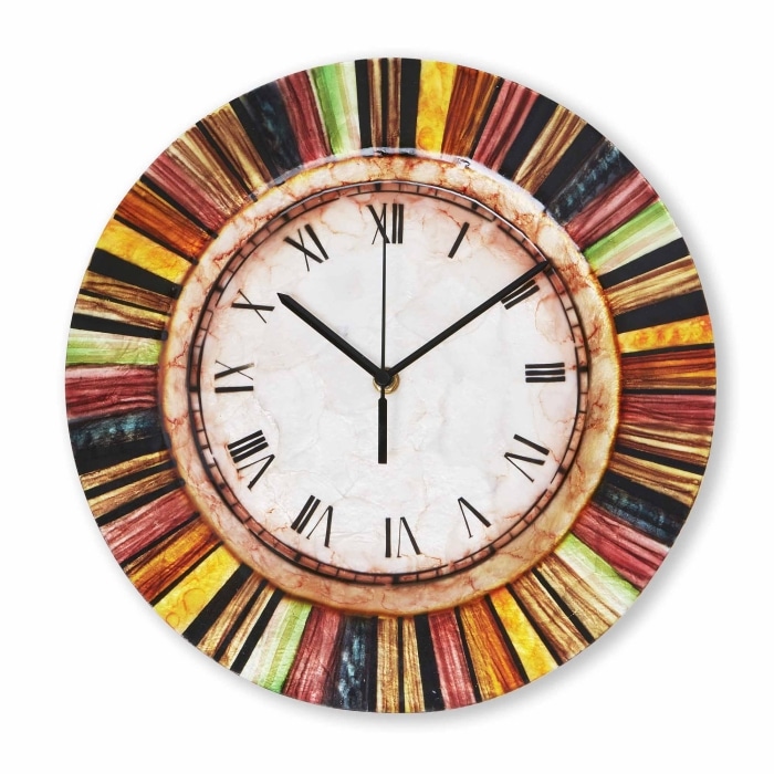 Clock Wall Decor Multicolor Face <br>(Item # m1505) - Image 4