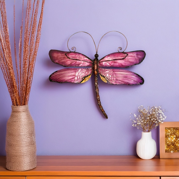 Dragonfly Wall Decor Purple <br>(Item # m4033) - Image 2
