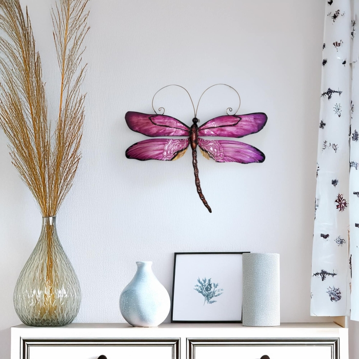 Dragonfly Wall Decor Purple <br>(Item # m4033)